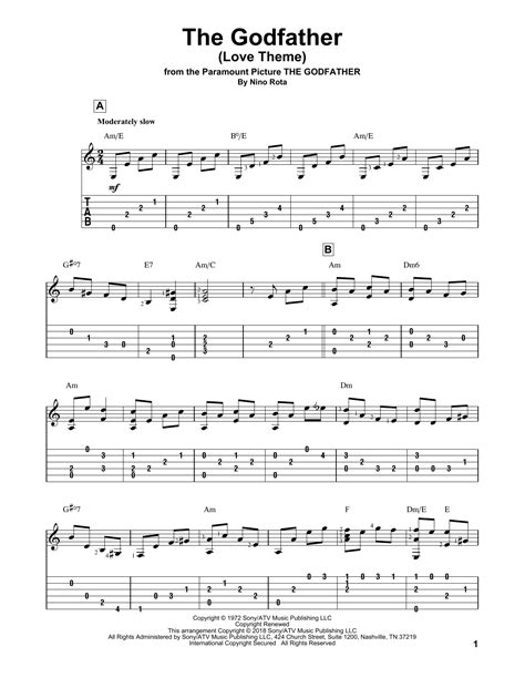 Nino Rota "The Godfather (Love Theme)" Sheet Music Notes | Download Printable PDF Score 58714