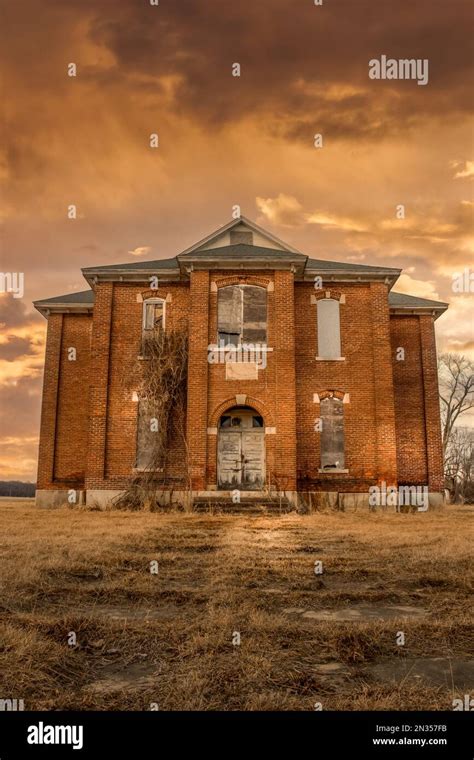 haunted school building indiana Stock Photo - Alamy