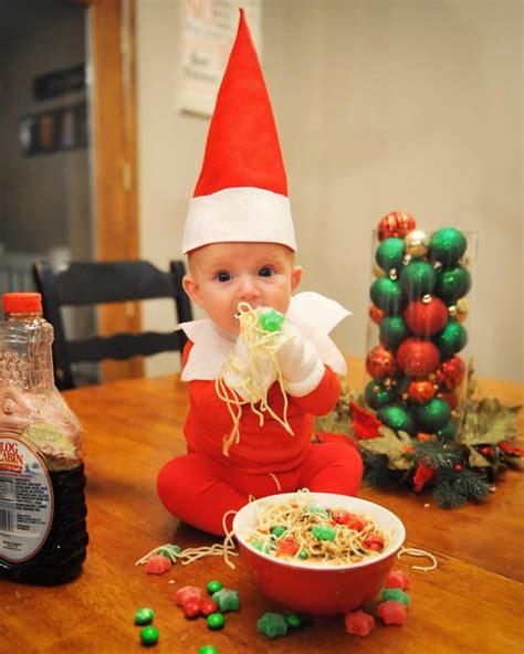 This Baby As The Elf On The Shelf Is So Adorable!