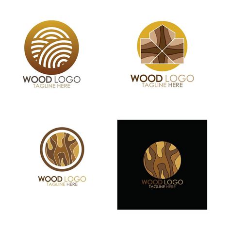 wood logo template icon illustration design vector, used for wood ...