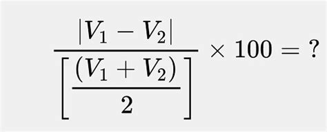 Percent Change Formula