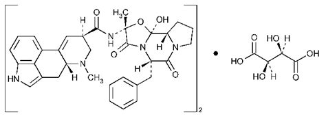 Ergotamine Tartrate, chemical structure, molecular formula, Reference Standards