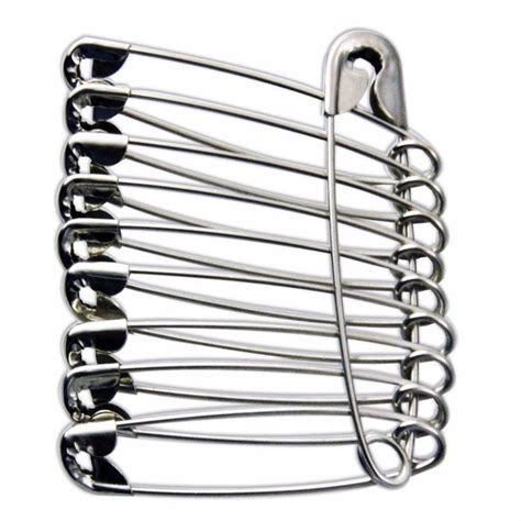 Set of 100 Silver Sewing Safety Pins For Garment Accesories 2.7/3/3.6/4 ...