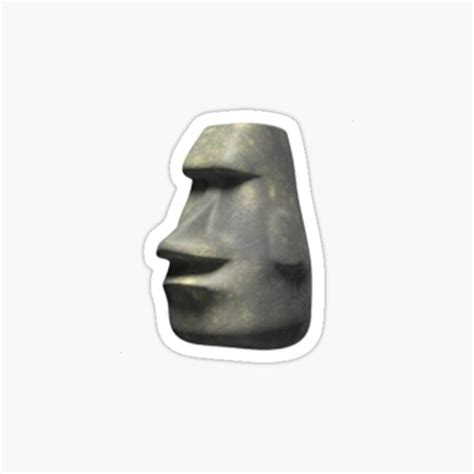 "Moai Easter Island Head Statue Emoji Meme" Sticker by CoryHarts | Redbubble