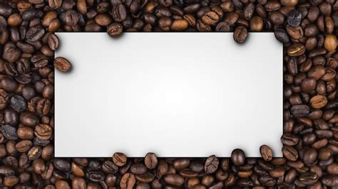 Premium Photo | Empty frame of roasted coffee beans banner