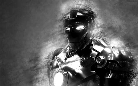 Iron Man Black and White Wallpapers - Top Free Iron Man Black and White ...