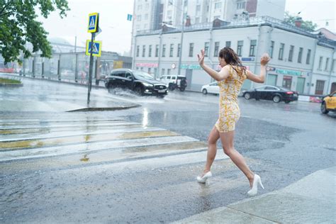 Woman, Umbrella, Summer Rain, Rainy Free Stock Photo - Public Domain ...