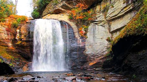 Looking Glass Falls, Brevard NC, Blue Ridge Parkway - YouTube