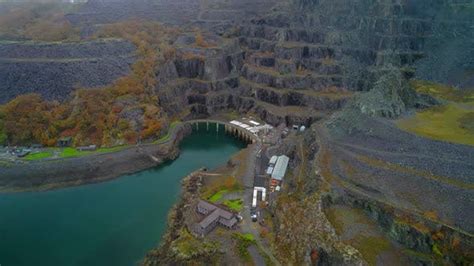 Dinorwig Power Station, Snowdonia National Park : Aerial view engineers ...