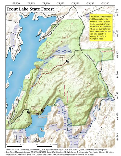 Map: Trout Lake State Forest | Andy Arthur.org