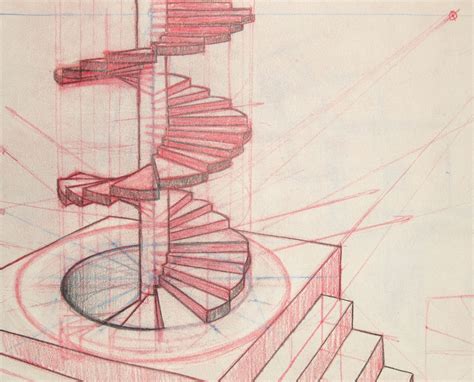 How To Draw A Spiral Staircase Step By Step at Drawing Tutorials