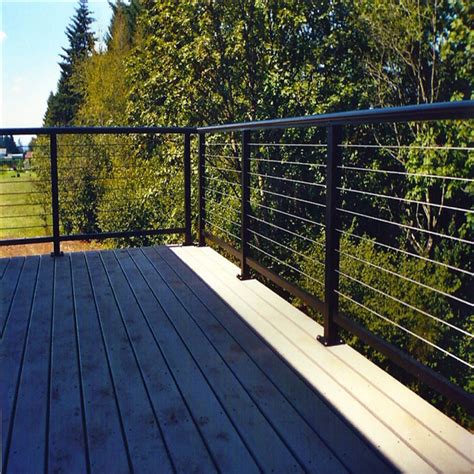 Outdoor Easy Install Design For Steel Wire Railing