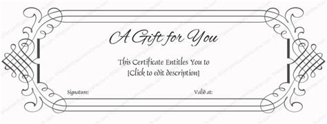 Gift Certificate Template Word - for Word | Gift certificate template word, Free gift ...