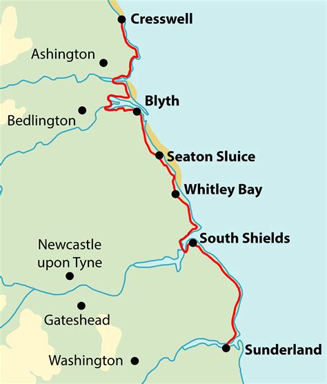 Northumberland Coastal Path Map - Camila Violante