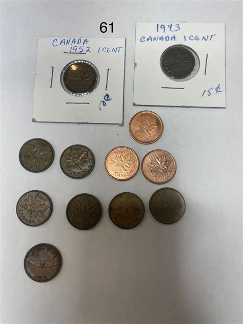 40's, 50's, 60's, 2000's Canadian Pennies - Beck Auctions Inc.