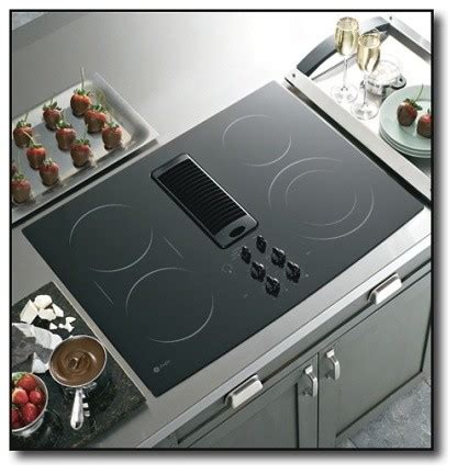 PP989DNBB 30" Smoothtop Electric Downdraft Cooktop with 400 CFM 3-Speed Fan 4 - Contemporary ...