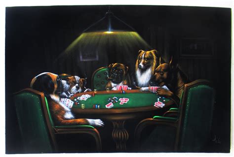 Velvet Painting Dogs Playing Poker at PaintingValley.com | Explore collection of Velvet Painting ...