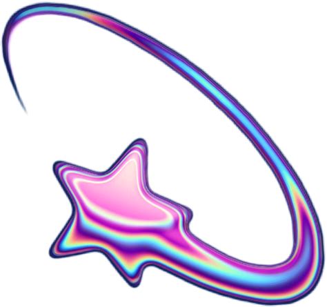 Holo Holographic Shootingstar Stars Star Emoji Iridesce - Star Aesthetic Transparent Emoji ...