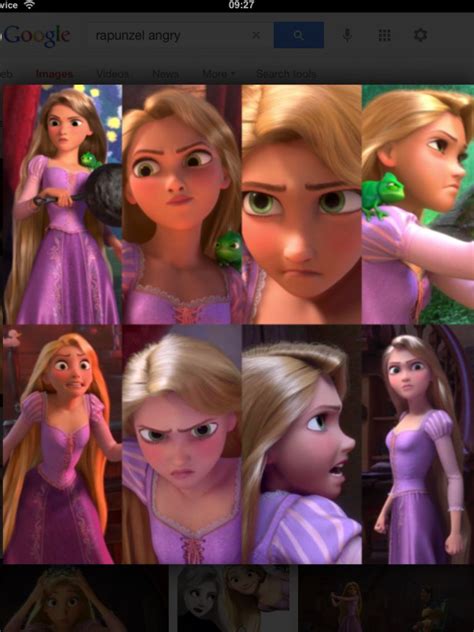 Rapunzel angry. She still looks beautiful when she's angry :)