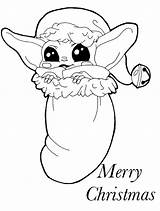 Merry Christmas Baby Yoda coloring Page  Download Print Or Color sketch template
