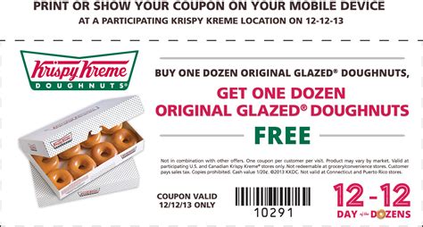 Krispy Kreme: BOGO Free Dozen Printable Coupon