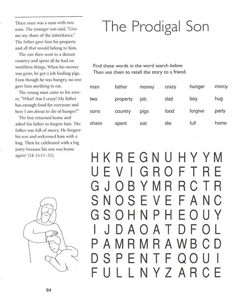 Prodigal Son Parable Explained Worksheet