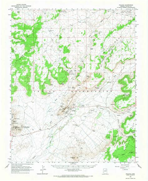 Polacca, Arizona 1966 (1987) USGS Old Topo Map Reprint 15x15 AZ Quad 314917 - OLD MAPS