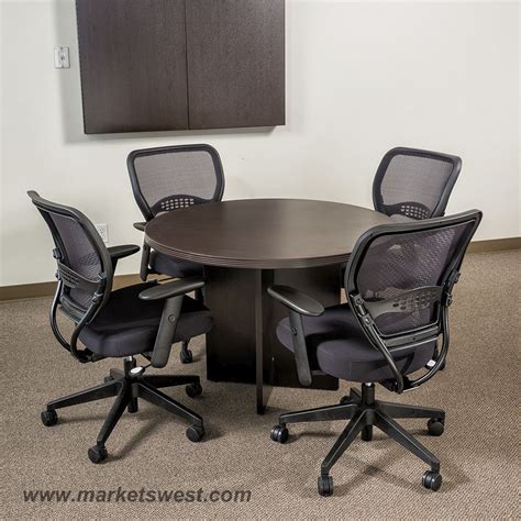 42 inch Round Conference Table, Espresso or Urban Walnut Finish