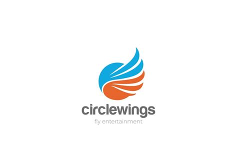 Logo Wings Flying Circle Abstract - Design Template Place