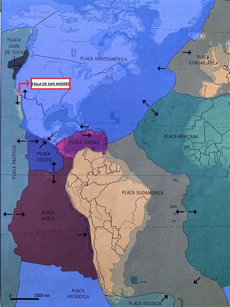 Mapa de placas tectónicas de América | Falla de San Andrés ¿Ficción o realidad?