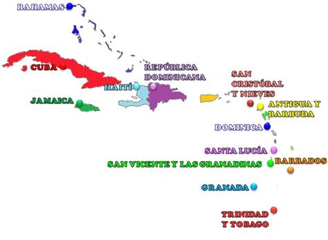 Países de las Antillas (mar Caribe) - Saber es práctico