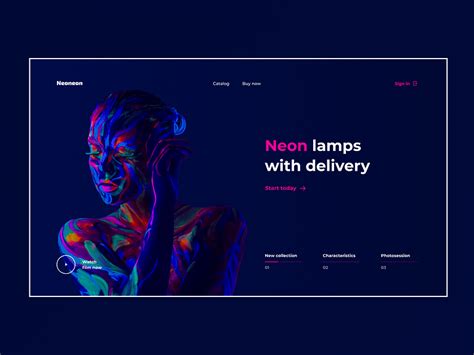 NEON LAMP SHOP 2020 | 1 DAY = 1 SITE (CHALLENGE) by Fedorov Maxim on Dribbble