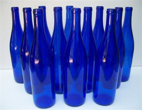 Cobalt Blue Wine Bottles by Through the Window Pane - Contemporary ...