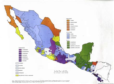 Aboriginal Languages in Mexico 1975 - Full size