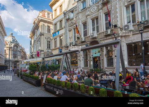 Romania, Bucharest City, Bucharest Old Town, Lipstani street terraces Stock Photo - Alamy