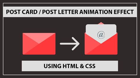 Post Card Animation effect using HTML and CSS - Post Letter Animation - CSS Animations - YouTube