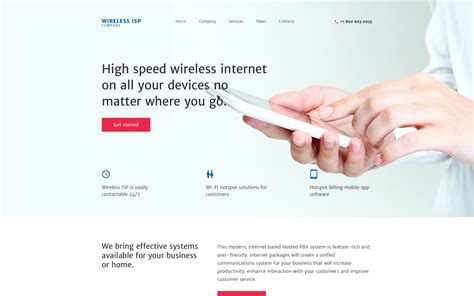 Wireless ISP Website Template #58186 - TemplateMonster