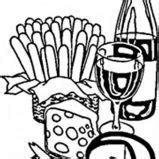 French Wine And Cheese Coloring Page : Coloring Sky