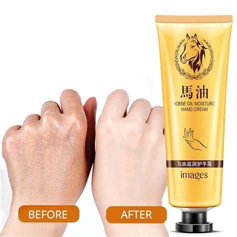 Horse Oil Repair Hand Cream Moisturizing Anti Aging Skin Whitening Hand Cream Skincare ...