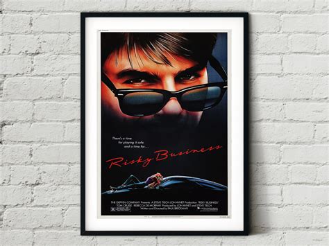 Risky Business Movie Poster Classic 80's Vintage Wall | Etsy