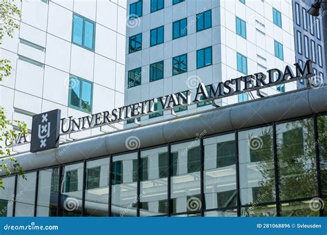 Universiteit Van Amsterdam (University of Amsterdam) Logo Sign Above ...