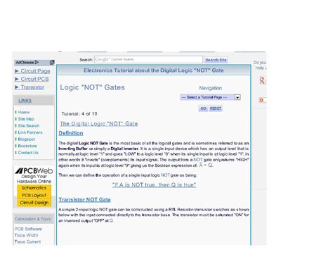 (PDF) Logic not gate tutorial with logic gate truth table - DOKUMEN.TIPS