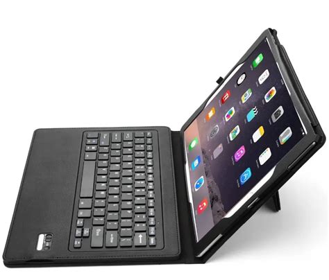 Keyboard case for iPad Pro 12.9 inch, 2 in 1 Folding PU Leather Folio ...