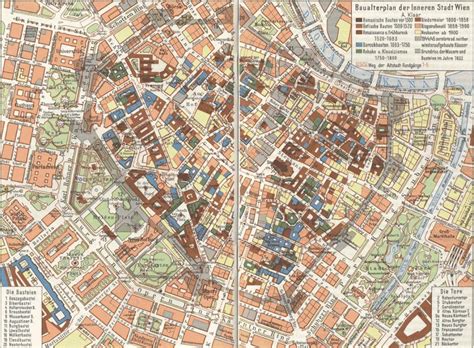 Vienna old town map - Vienna old city map (Austria)