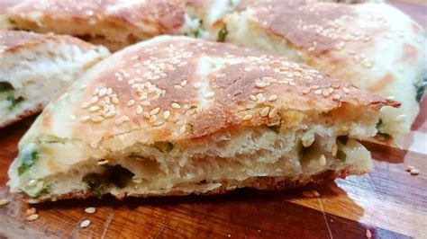 Chinese Bread with Sesame Seeds & Scallions - EZPZ Cooking