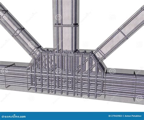 Reinforced Concrete Structure Stock Illustration - Illustration of ...