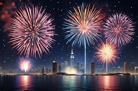 Premium AI Image | Beautiful new year fireworks