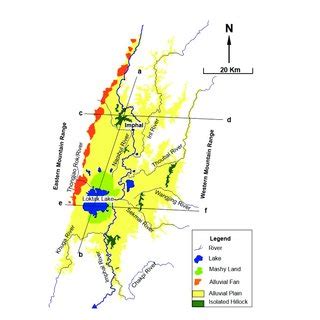 Basic geomorphological map of the Imphal intermontane valley. Black ...