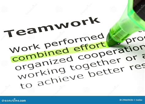 Combined Effort Highlighted, Under Teamwork Stock Photo - Image: 29669436