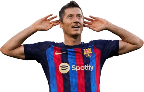 Robert Lewandowski Barcelona football render - FootyRenders